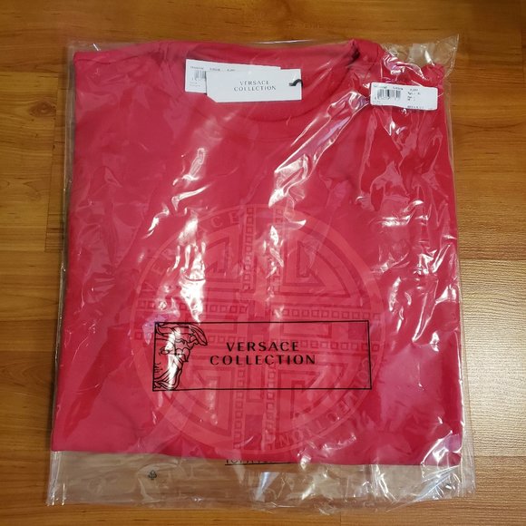 Rare Versace Collection Greek Logo Red Sweater - Picture 5 of 5